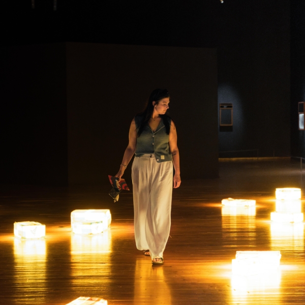 Woman at MASS MoCA